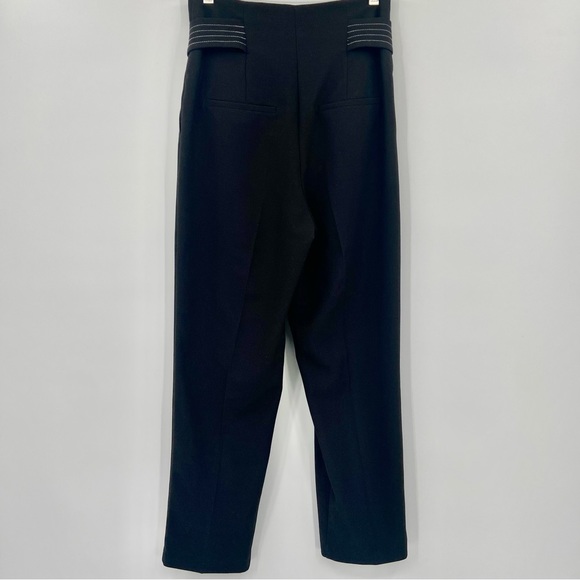 NWT Topshop Paperbag High Waist Black Career Trousers 4 - Picture 3 of 10